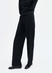 Pull Up Pant in Fine Cashmere - Black - CO Collections